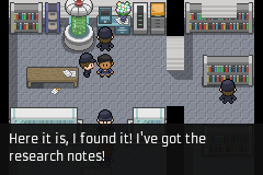 Screenshot saying 'Here it is, I found it! I've got the research notes!'